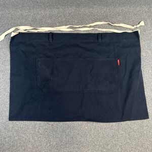 Medium Rare Chef Apparel Navy Blue Canvas Waist Apron Utility Restaurant